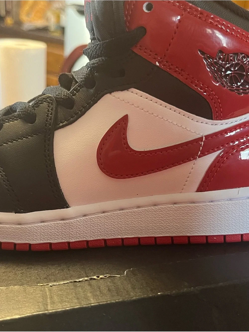 Jordan Kids' Red and White Low-Top Sneaker